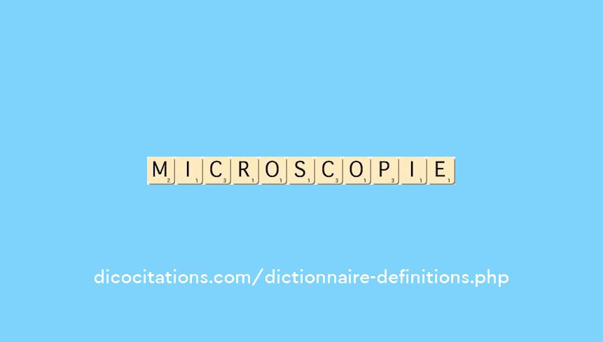 microscopie microscopie