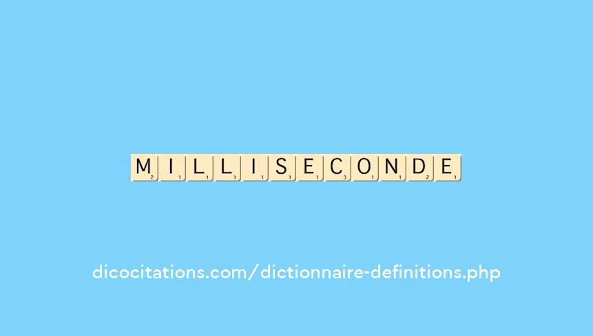milliseconde milliseconde