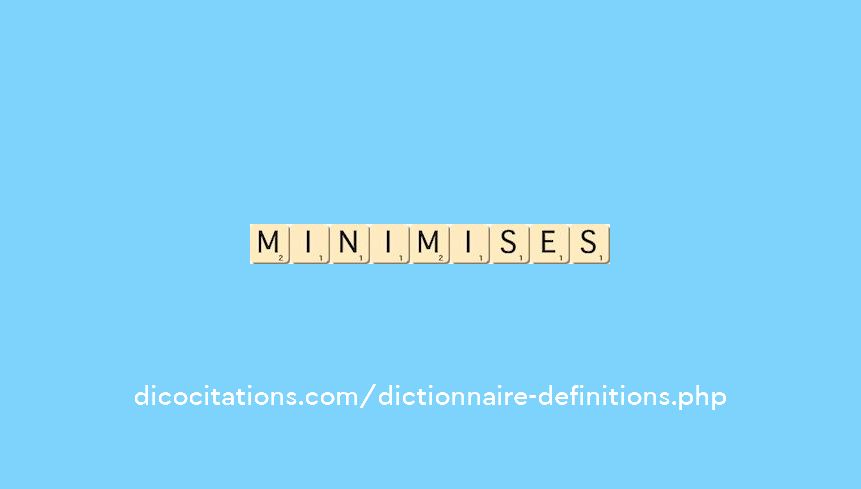 minimises minimises