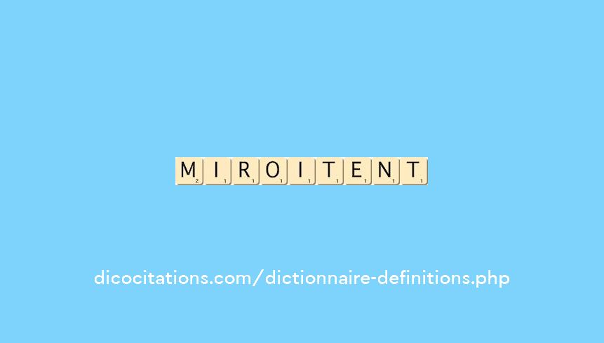 miroitent miroitent