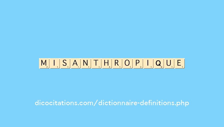 misanthropique