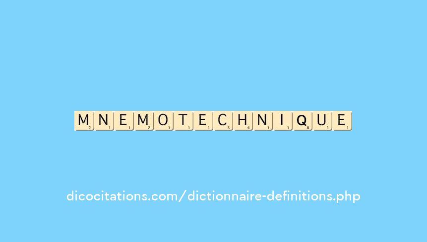 mnemotechnique mnemotechnique
