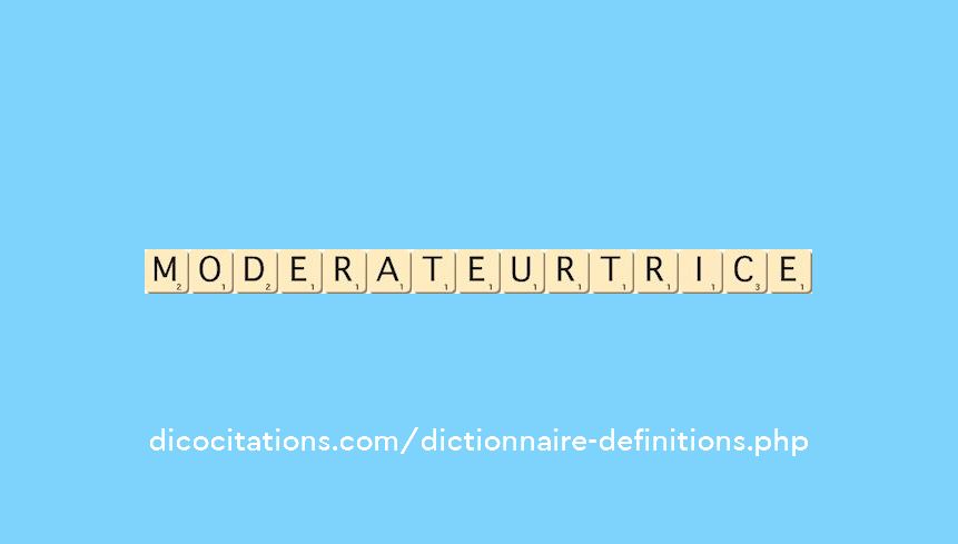 moderateur--trice