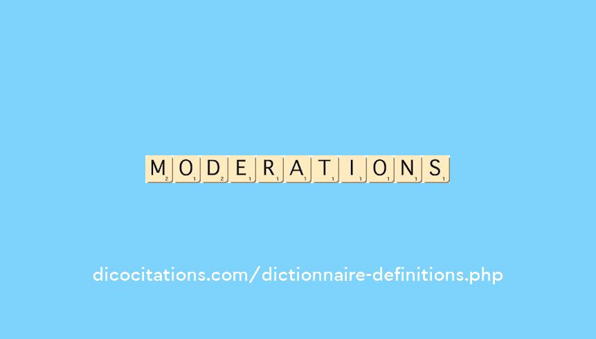 moderations
