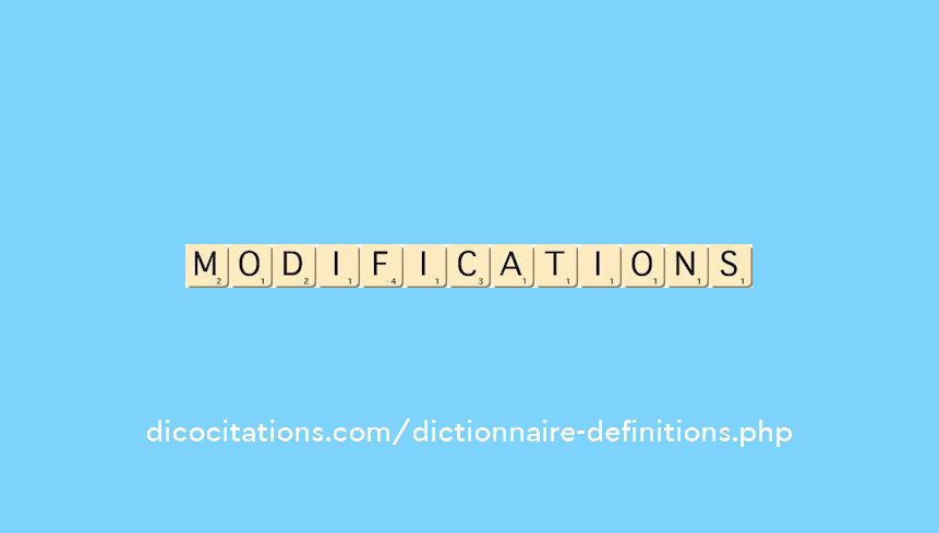 modifications modifications