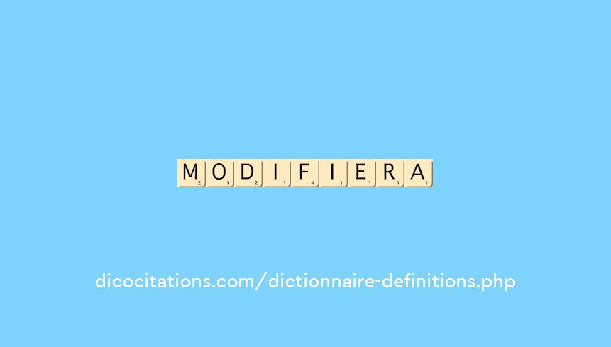 modifiera modifiera