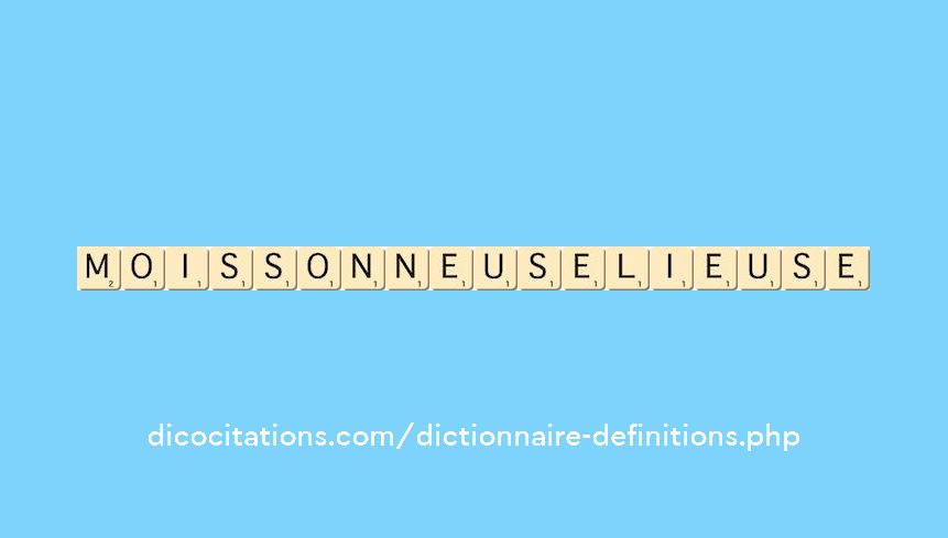 moissonneuse-lieuse moissonneuse-lieuse