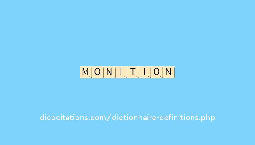 monition