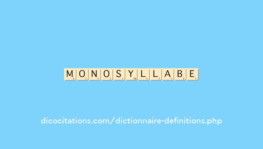 monosyllabe
