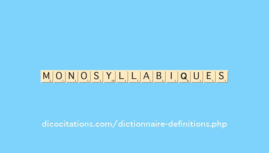 monosyllabiques monosyllabiques
