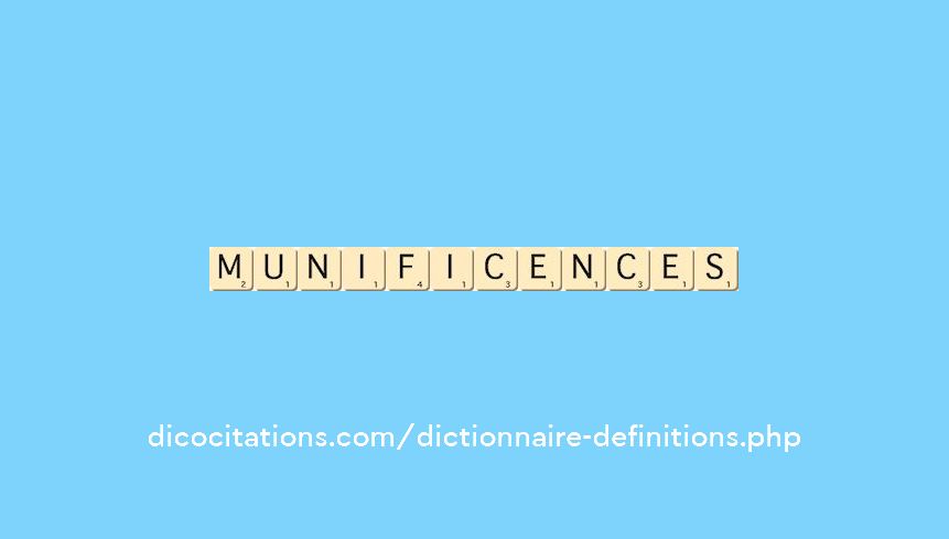 munificences munificences