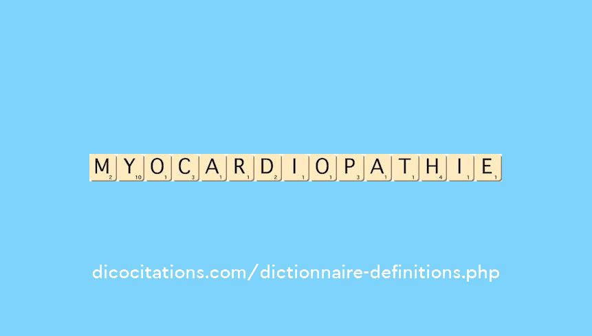 myocardiopathie myocardiopathie