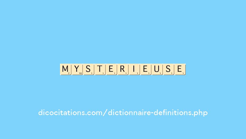 mysterieuse mysterieuse