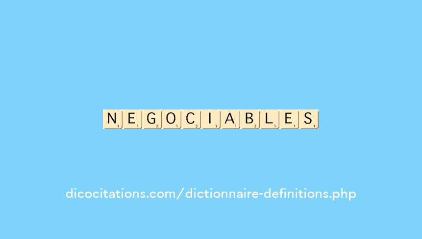 negociables