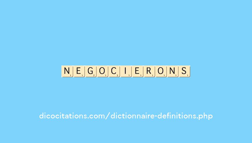 negocierons negocierons