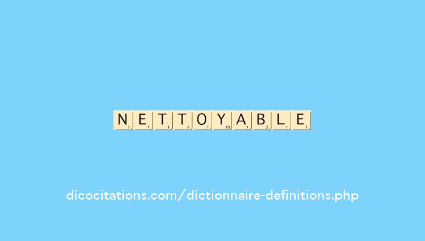 nettoyable