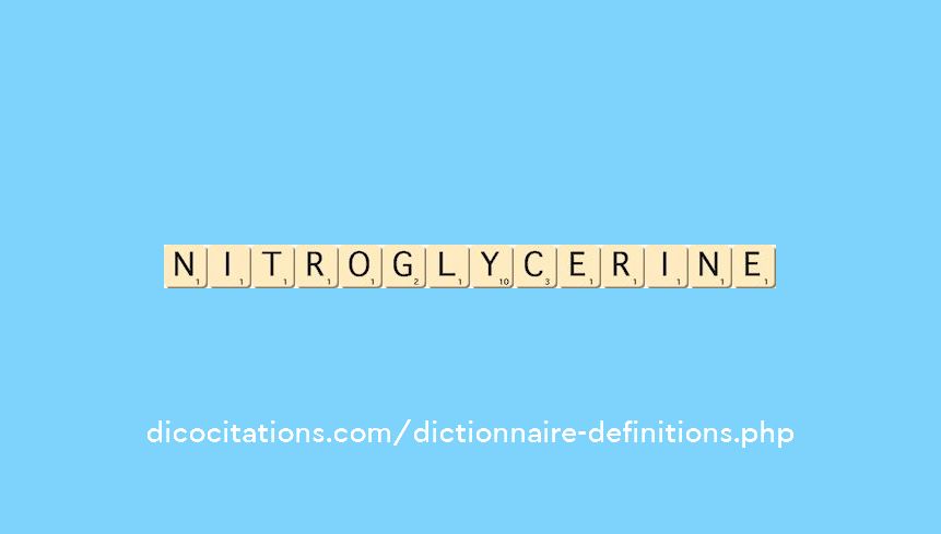 nitroglycerine nitroglycerine
