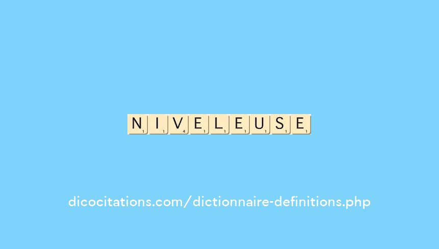 niveleuse niveleuse