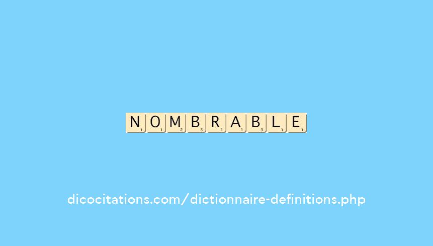 nombrable