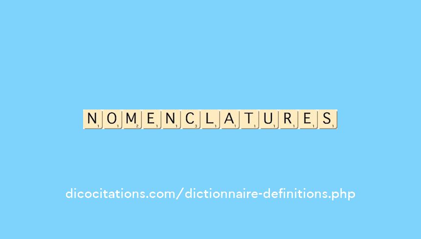 nomenclatures nomenclatures