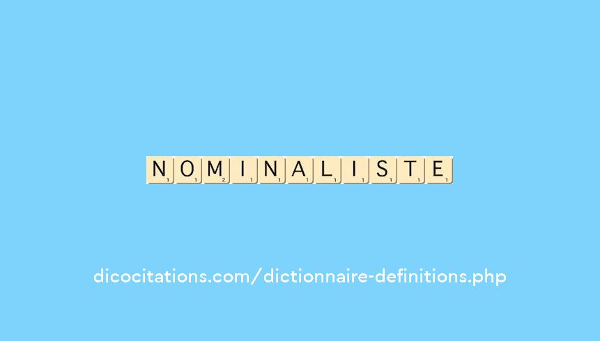 nominaliste nominaliste