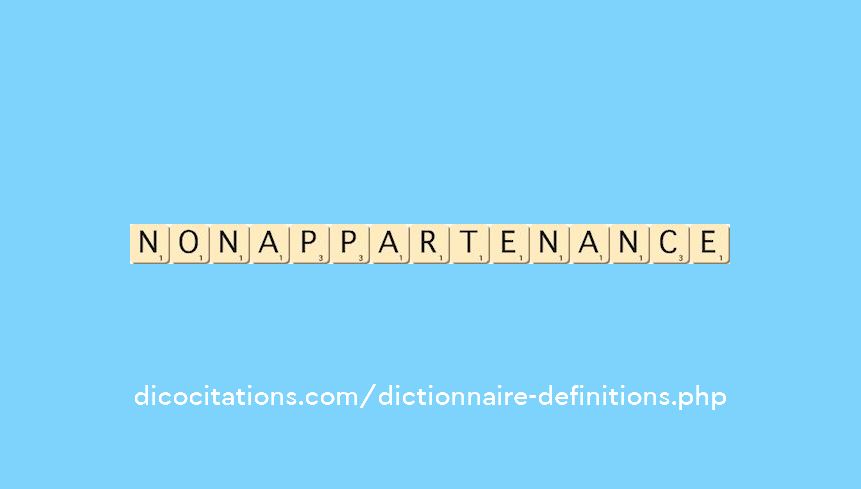 non-appartenance non-appartenance