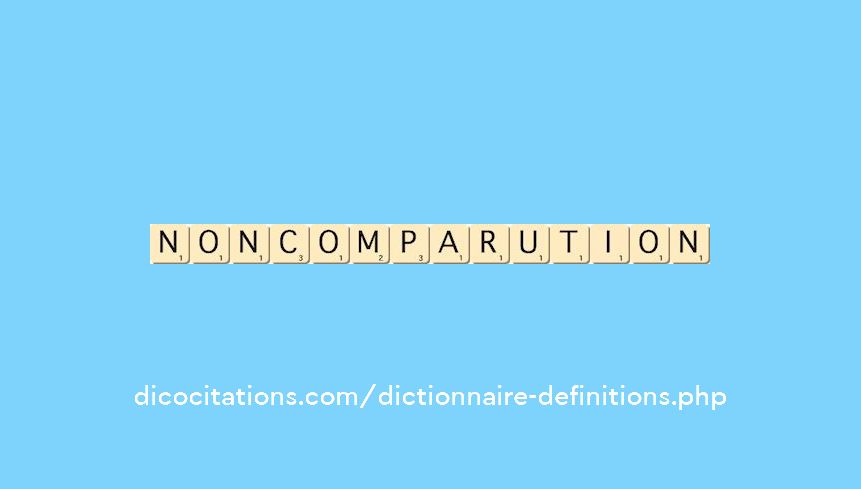 non-comparution