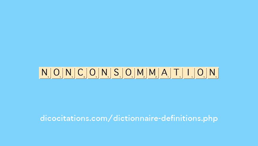 non-consommation