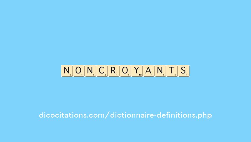 non-croyants non-croyants