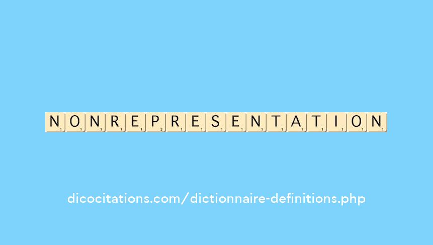 non-representation non-representation