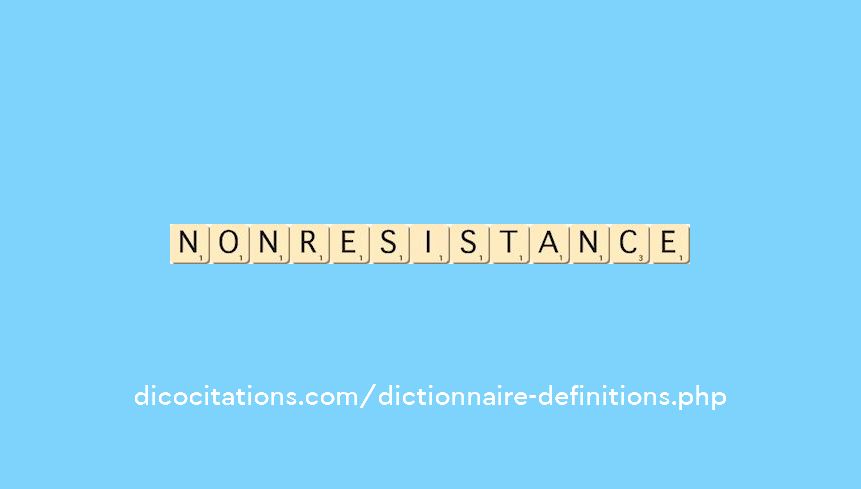 non-resistance non-resistance