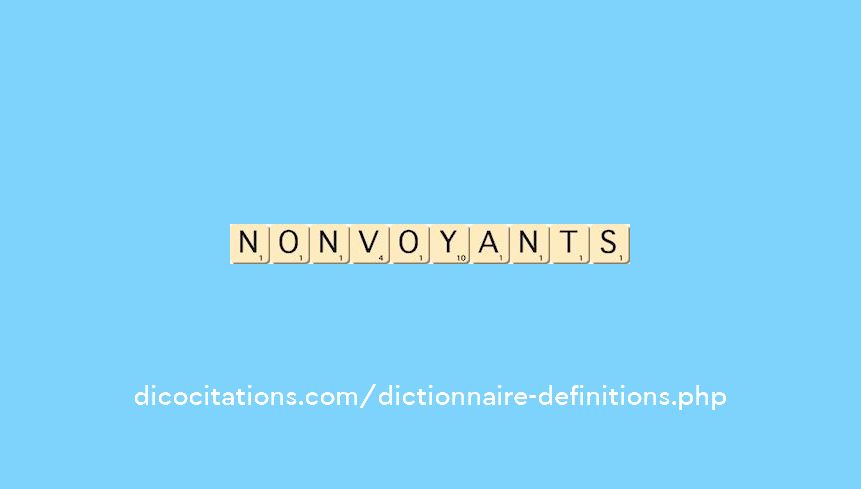 non-voyants non-voyants