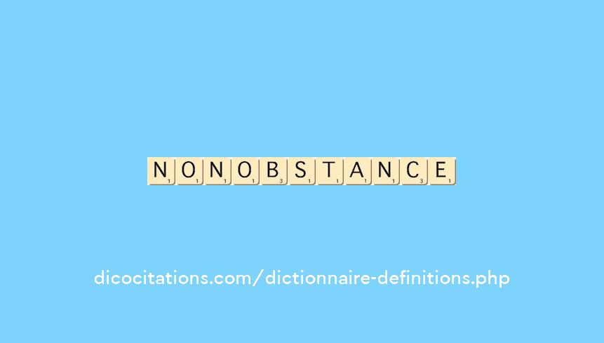 nonobstance