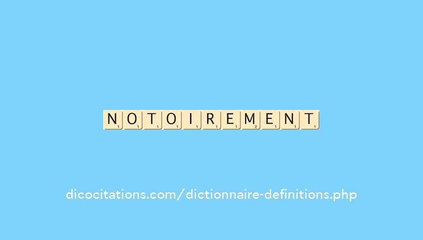 notoirement