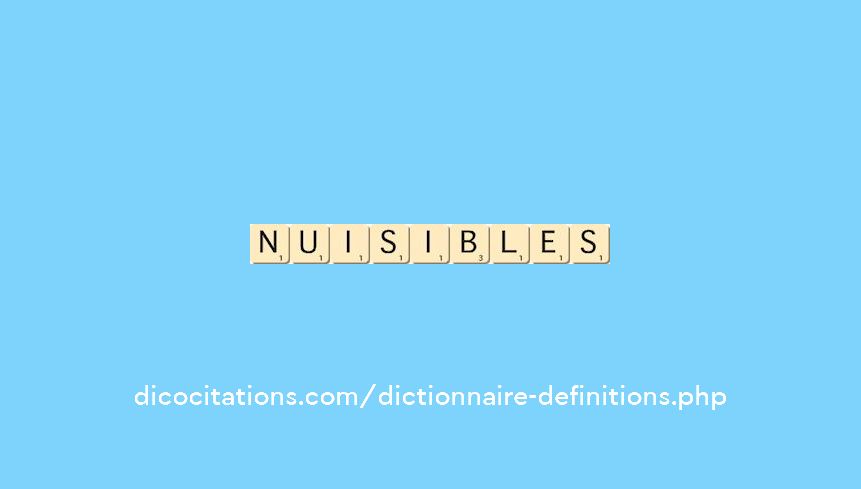 nuisibles nuisibles