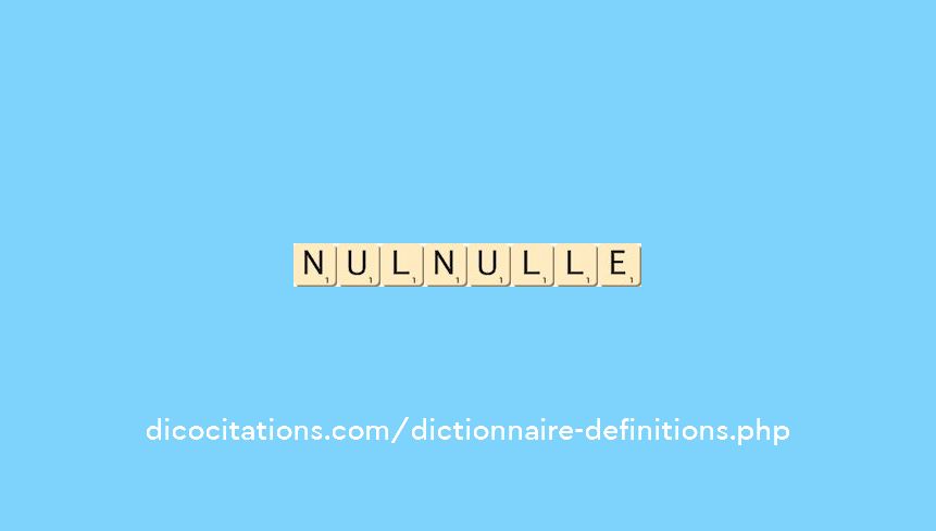 nul--nulle