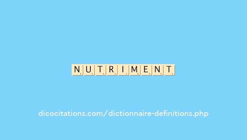 nutriment nutriment