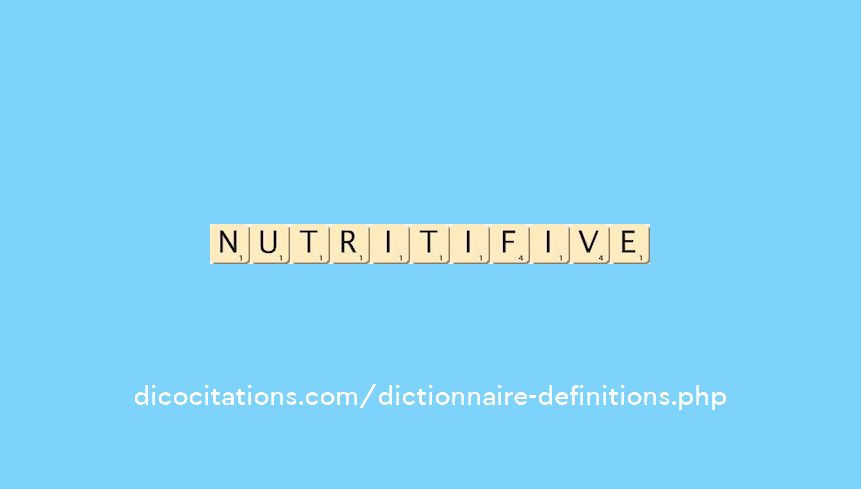 nutritif--ive