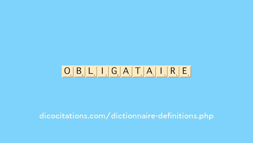 obligataire obligataire