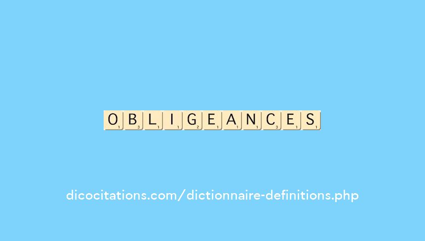 obligeances obligeances