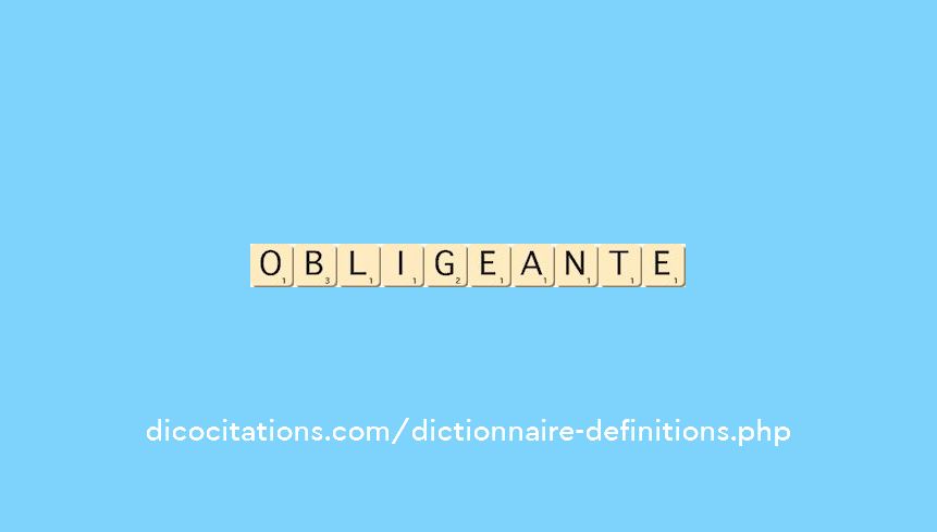 obligeante obligeante