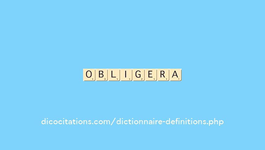 obligera obligera