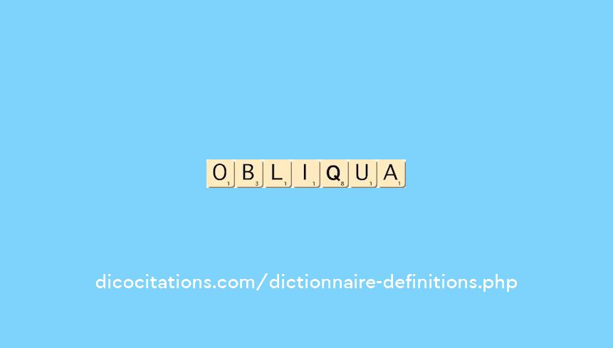 obliqua obliqua