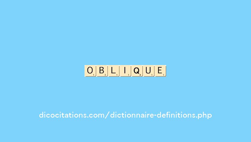 oblique oblique