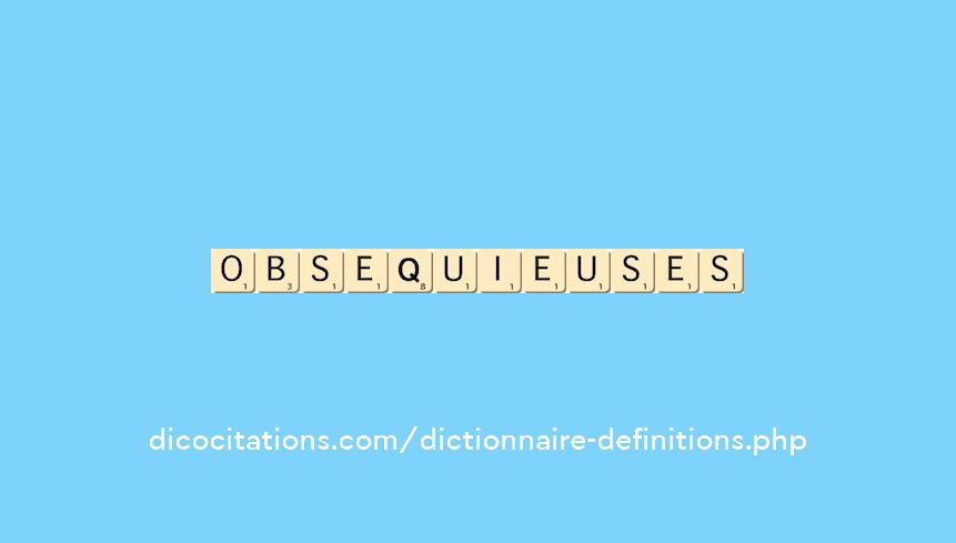 obsequieuses obsequieuses