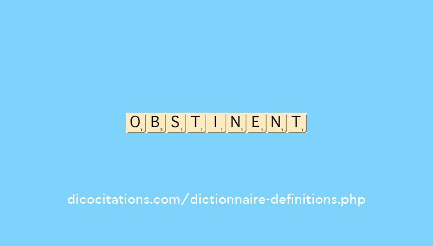 obstinent obstinent