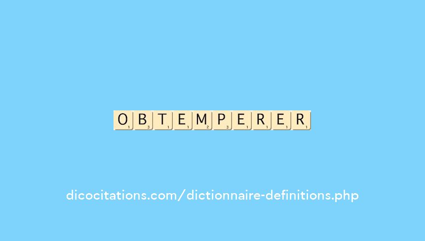 obtemperer