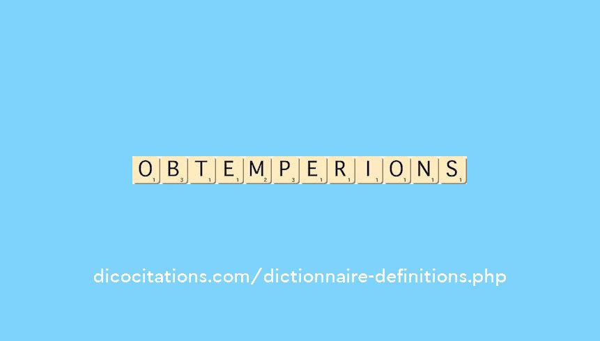 obtemperions obtemperions