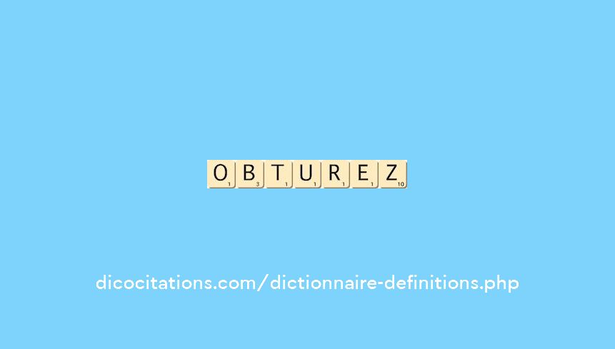 obturez obturez