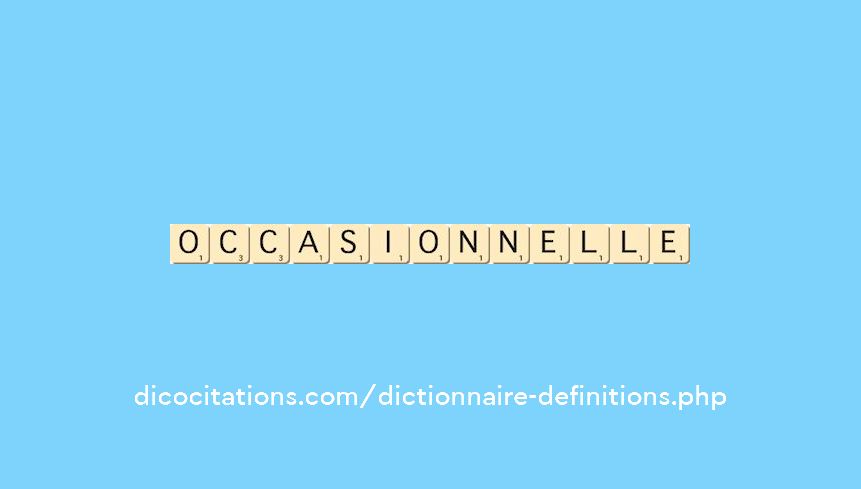 occasionnelle occasionnelle